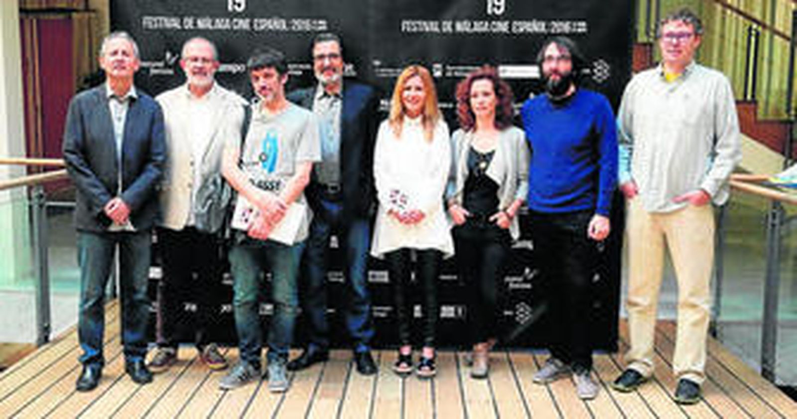 Algunos participantes en el Encuentro Documental, ayer, en el Rectorado.