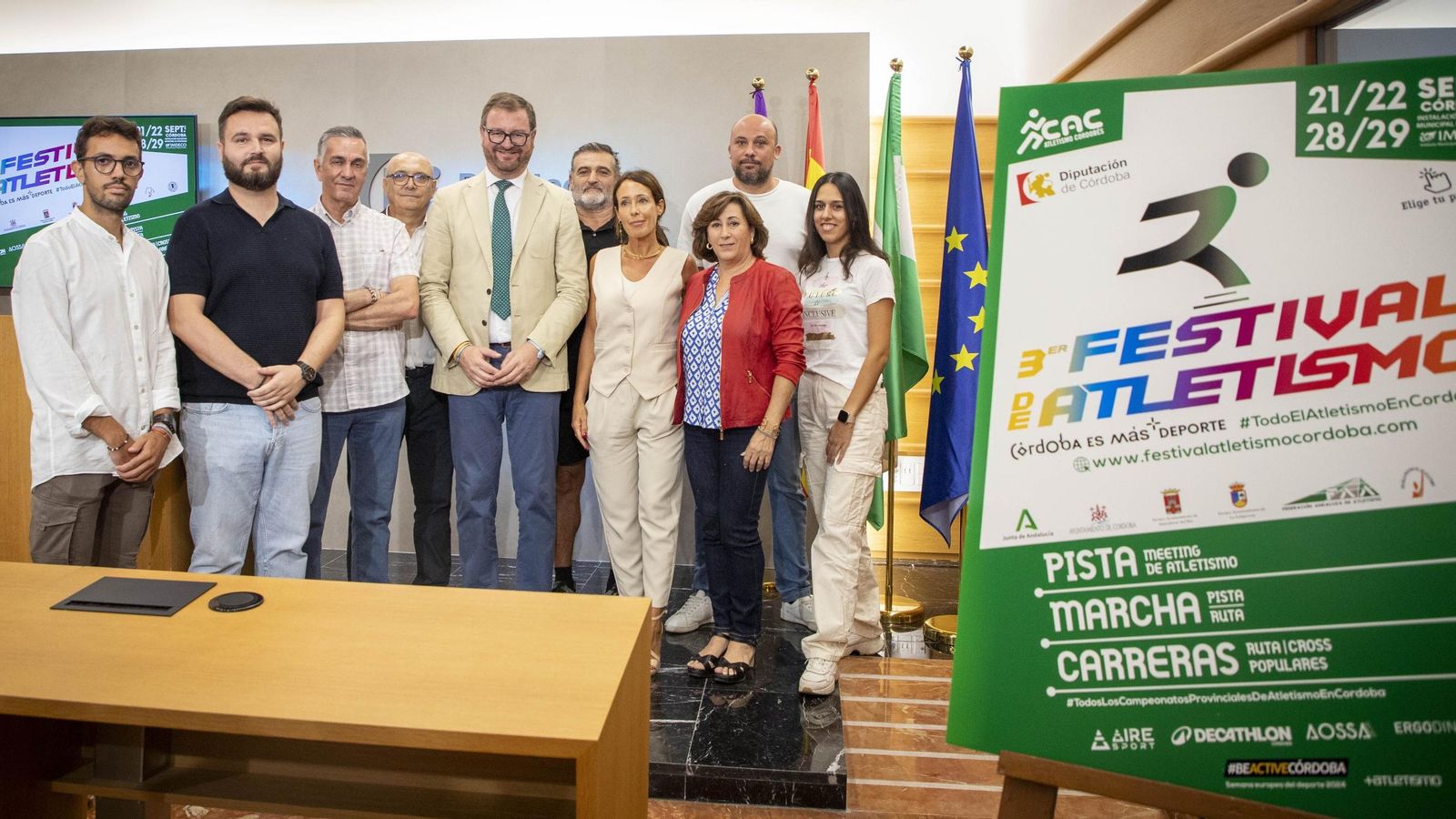 Imagen de la presentación del tercer Festival de Atletismo de Córdoba.