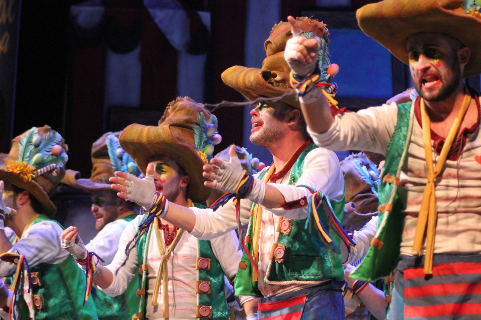 La comparsa "Los fabulosos",  en la pasada edición del COAC.