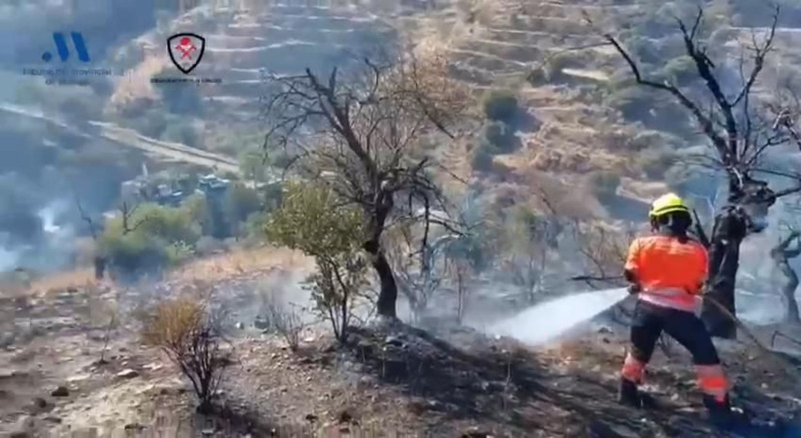 Extinguido un incendio en Guaro originado por una quema descontrolada