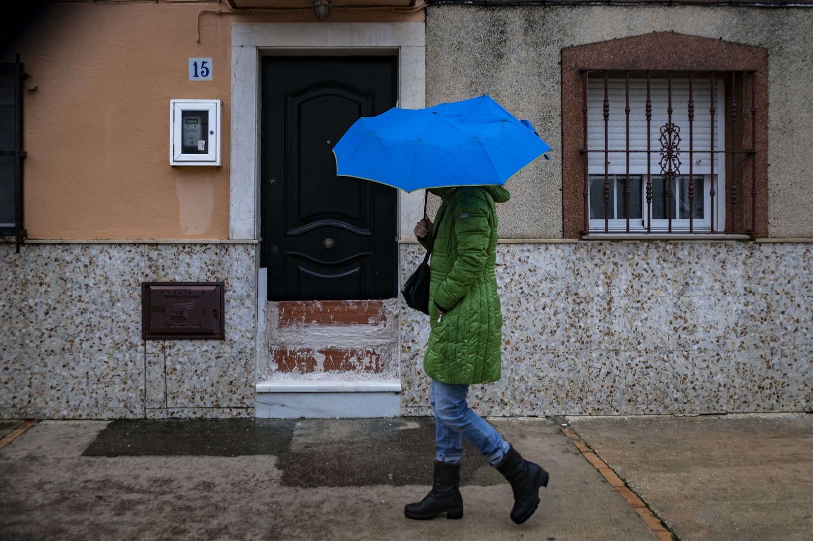 Una puerta tapiada en La Liberación.