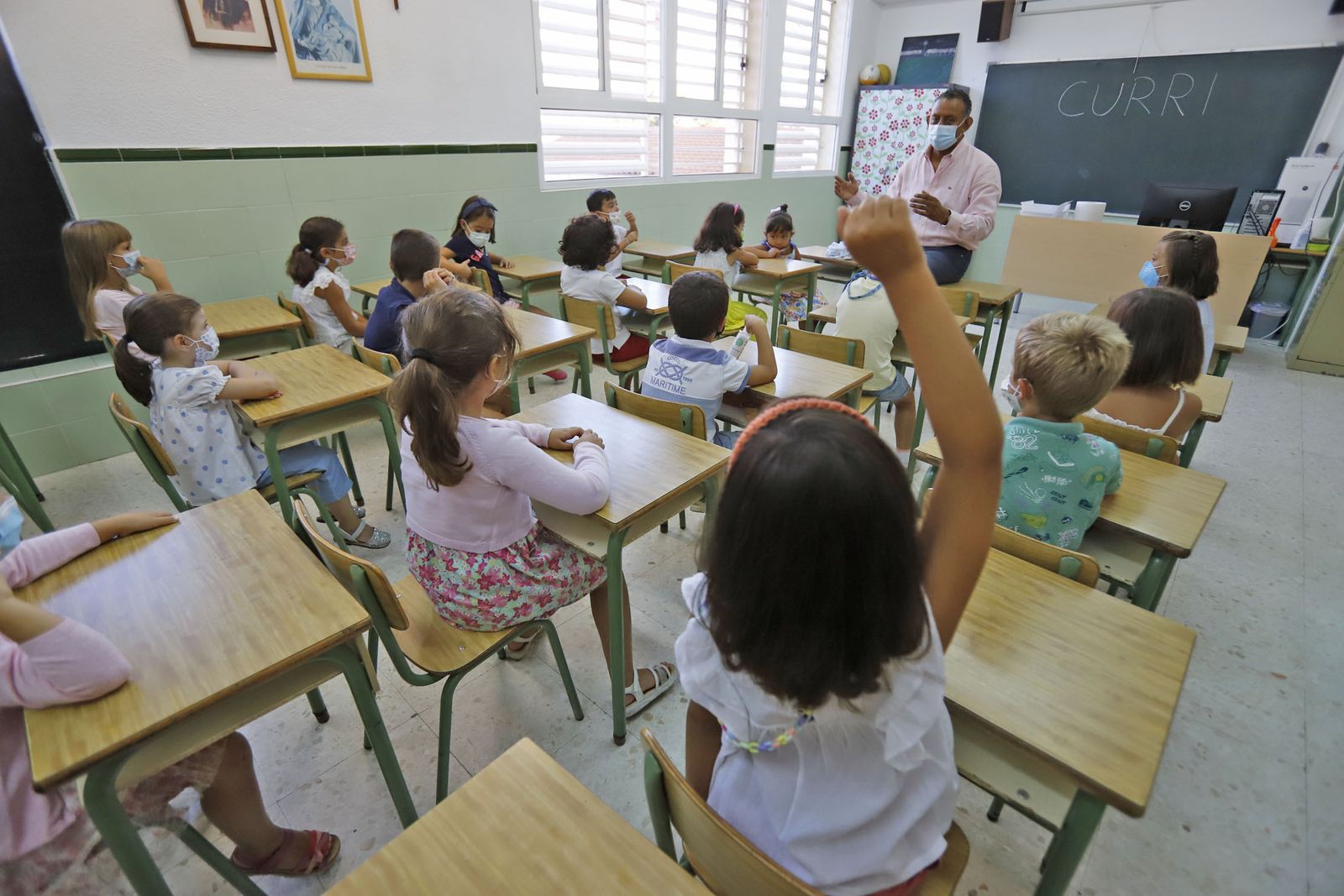 Imágenes de la vuelta al cole en las aulas de Huelva