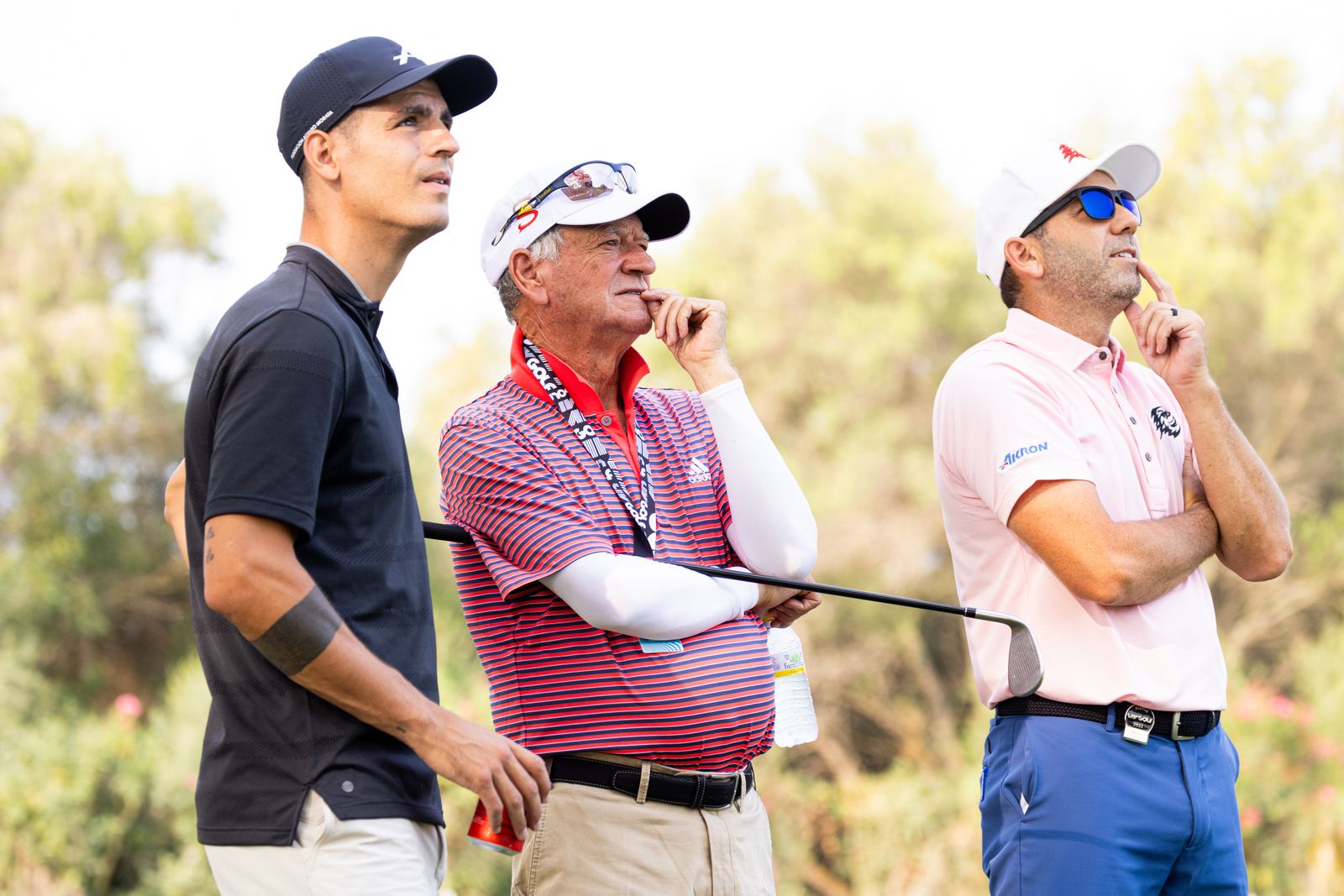 Marcos Alonso y Morata atraen las miradas durante el pro-am del LIV de Valderrama