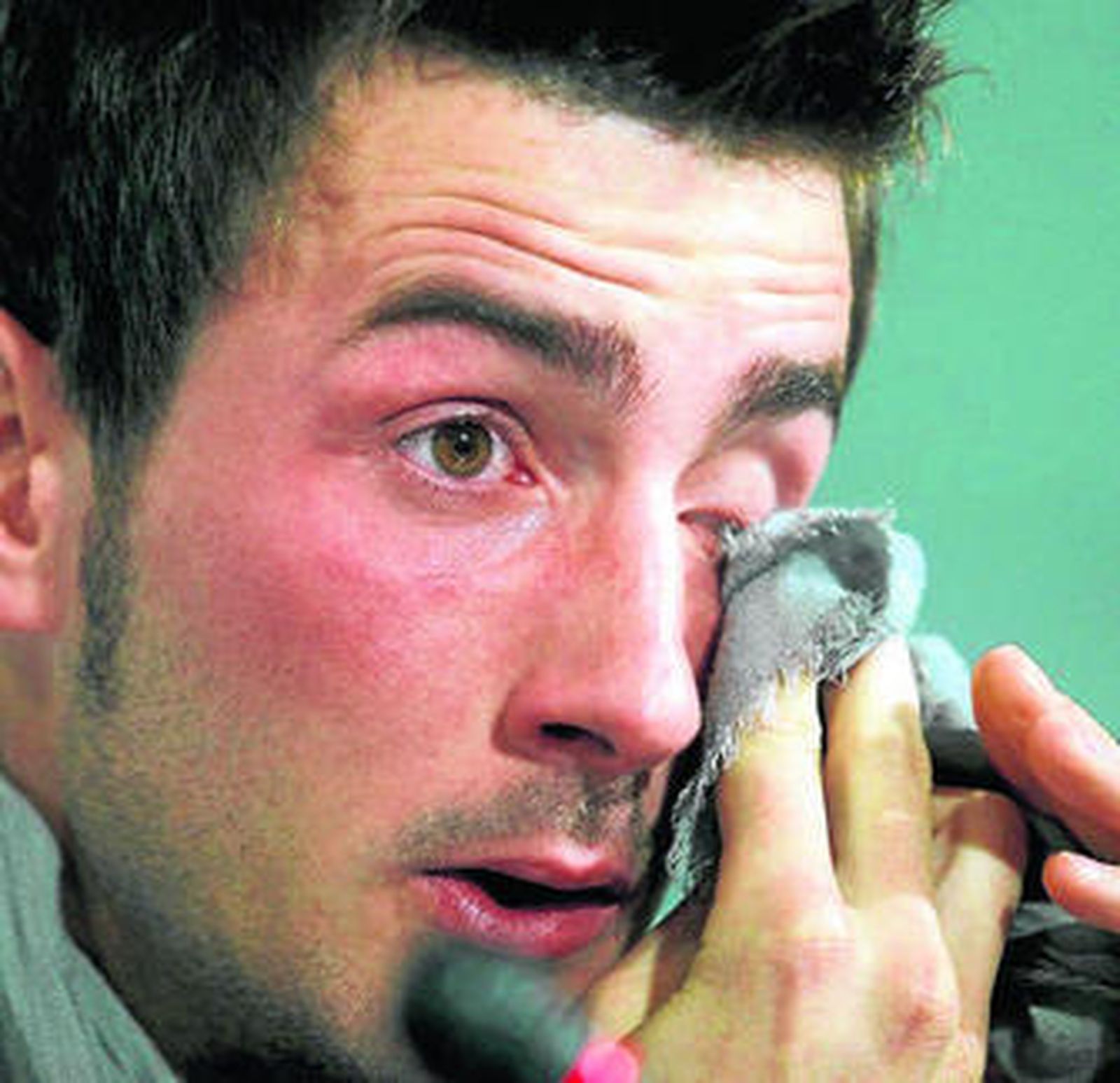 El bético Miki Roqué, durante la rueda de prensa.