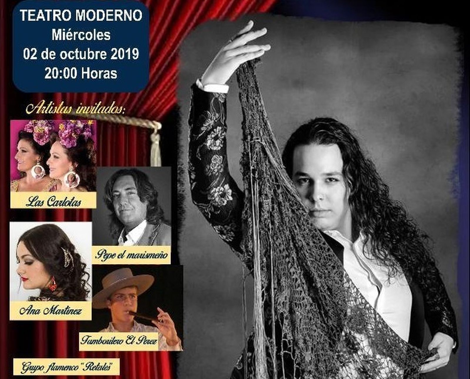 Cartel anunciador del espectáculo que se celebra este miércoles en el Moderno.