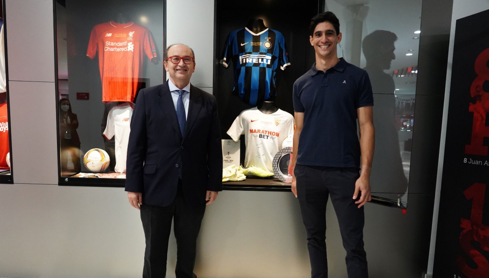 Bono y Castro, en el espacio de la final de Colonia en el museo.