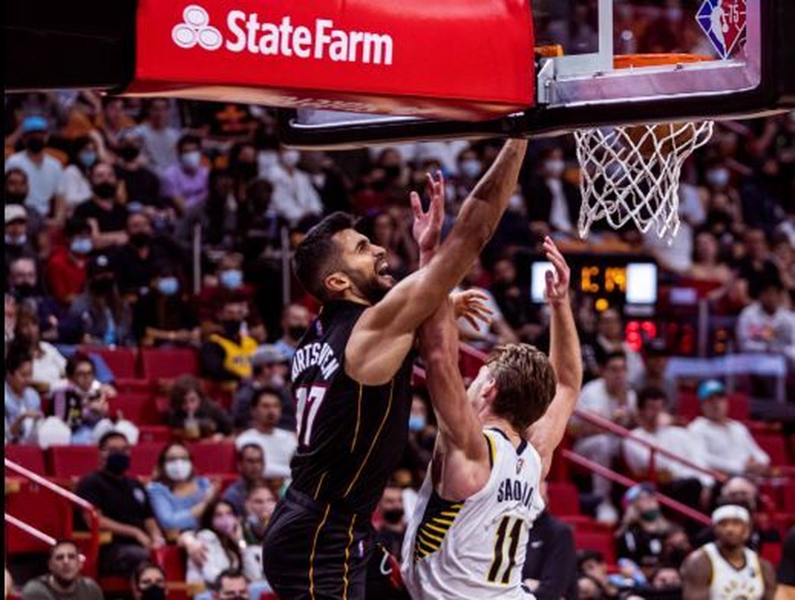 Domas Sabonis, en una acción del duelo.