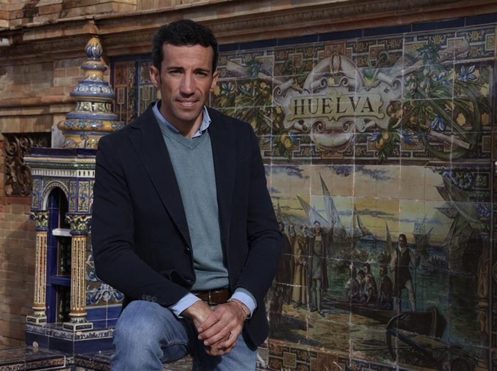 David de Miranda, en la Plaza de España.