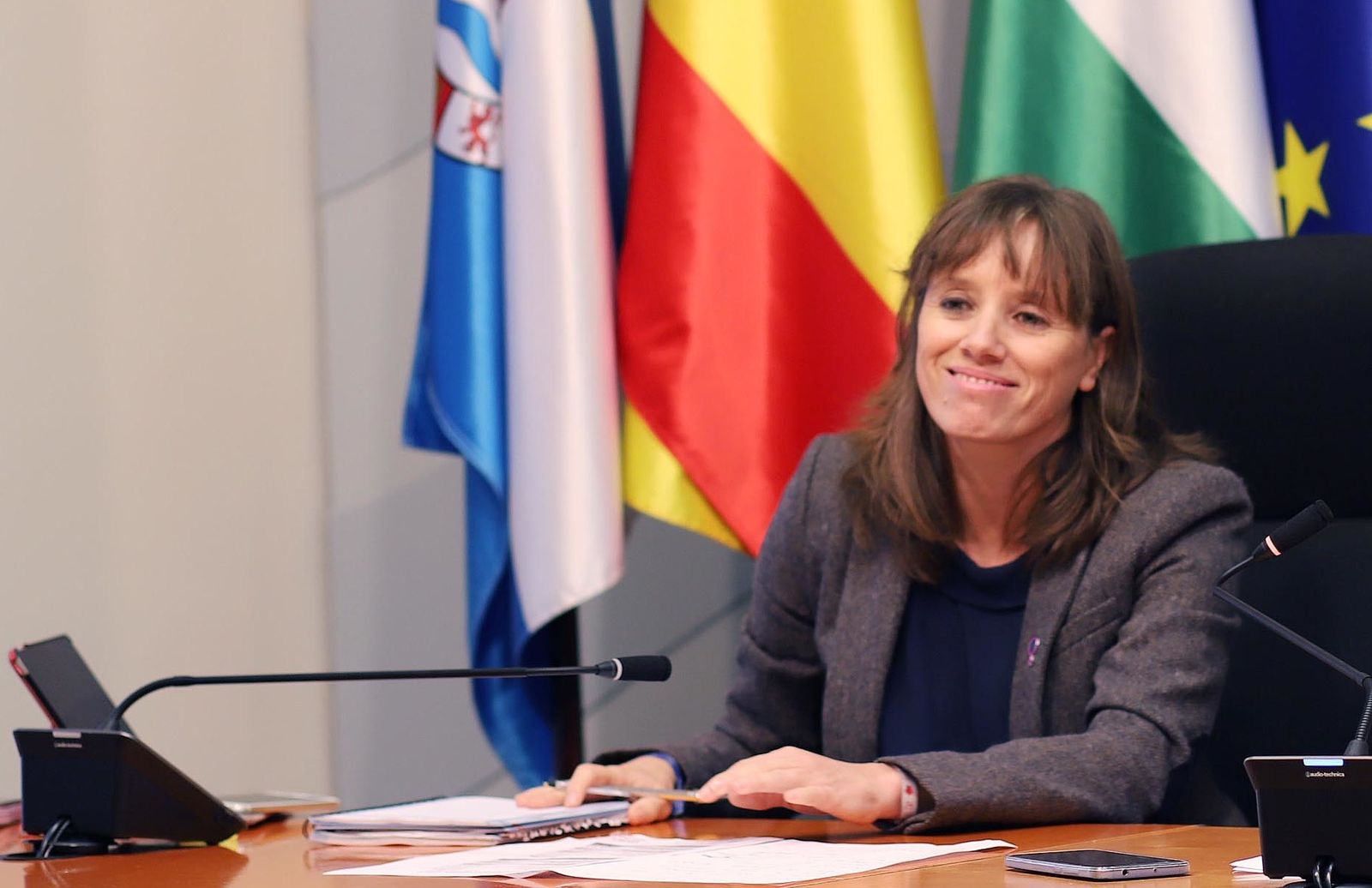 La delegada de Economía, Laura Álvarez, durante una rueda de prensa.
