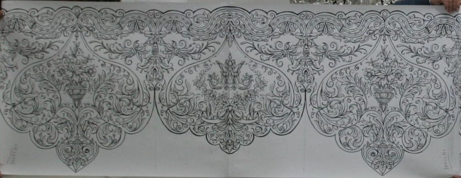 Boceto de Fray Ricardo de Córdoba para el palio de Medinaceli