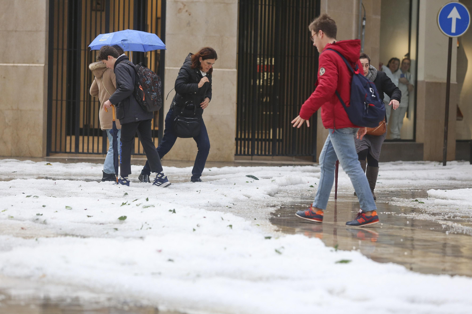 Fotos de la fuerte granizada registrada en Málaga