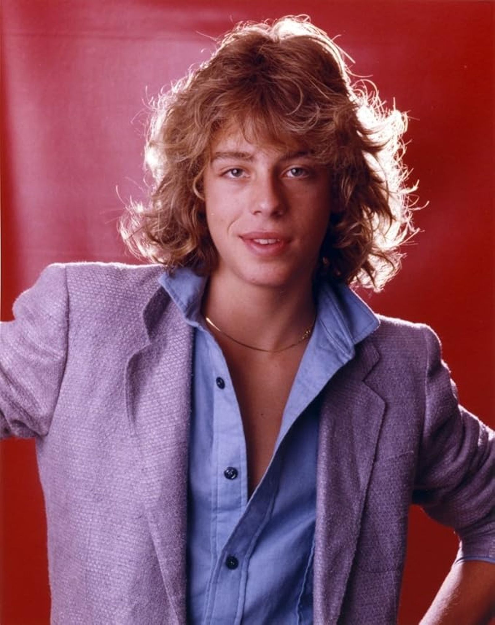 El cantante Leif Garrett en plena popularidad a finales de los 70 cuando tenía 18 años