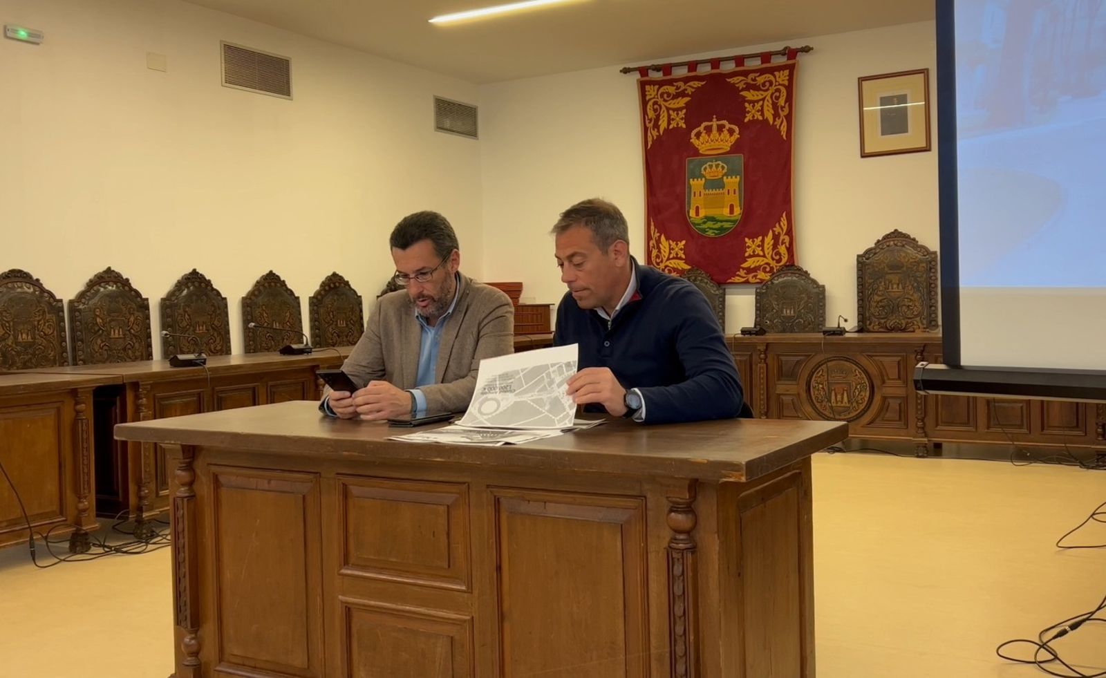 Juan Franco y Juan Macías, durante la rueda de prensa.