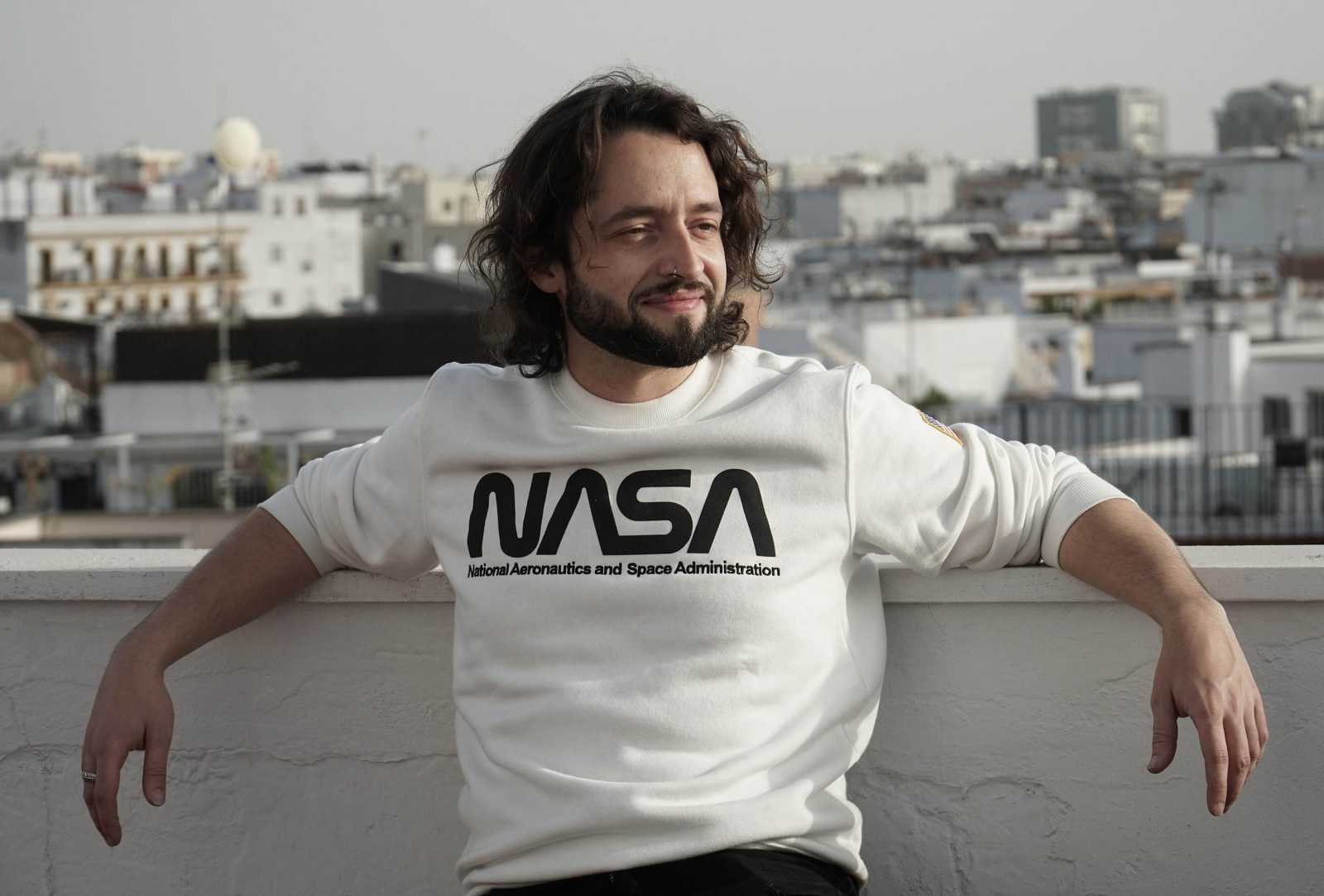 Cristian de Moret, momentos antes de la entrevista en el centro de Sevilla.