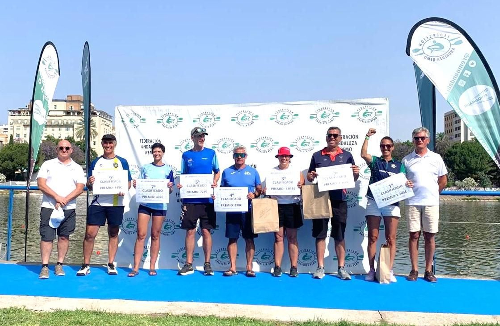 Podio con la clasificación final de la Copa Andalucía