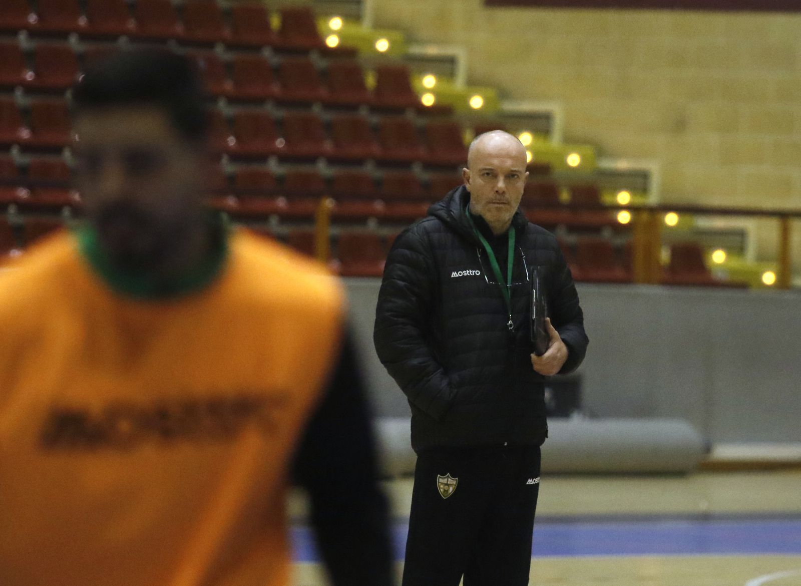 Macario, en el entrenamiento de este jueves del Córdoba Patrimonio de la Humanidad.