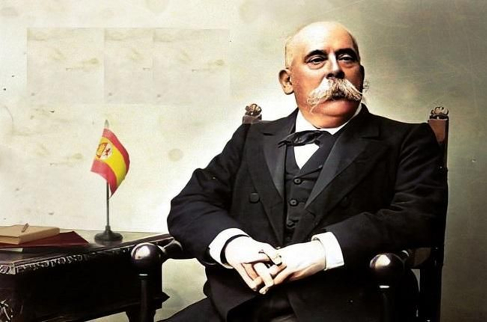 Retrato de Emilio Castelar,  último presidente de la I República de España.