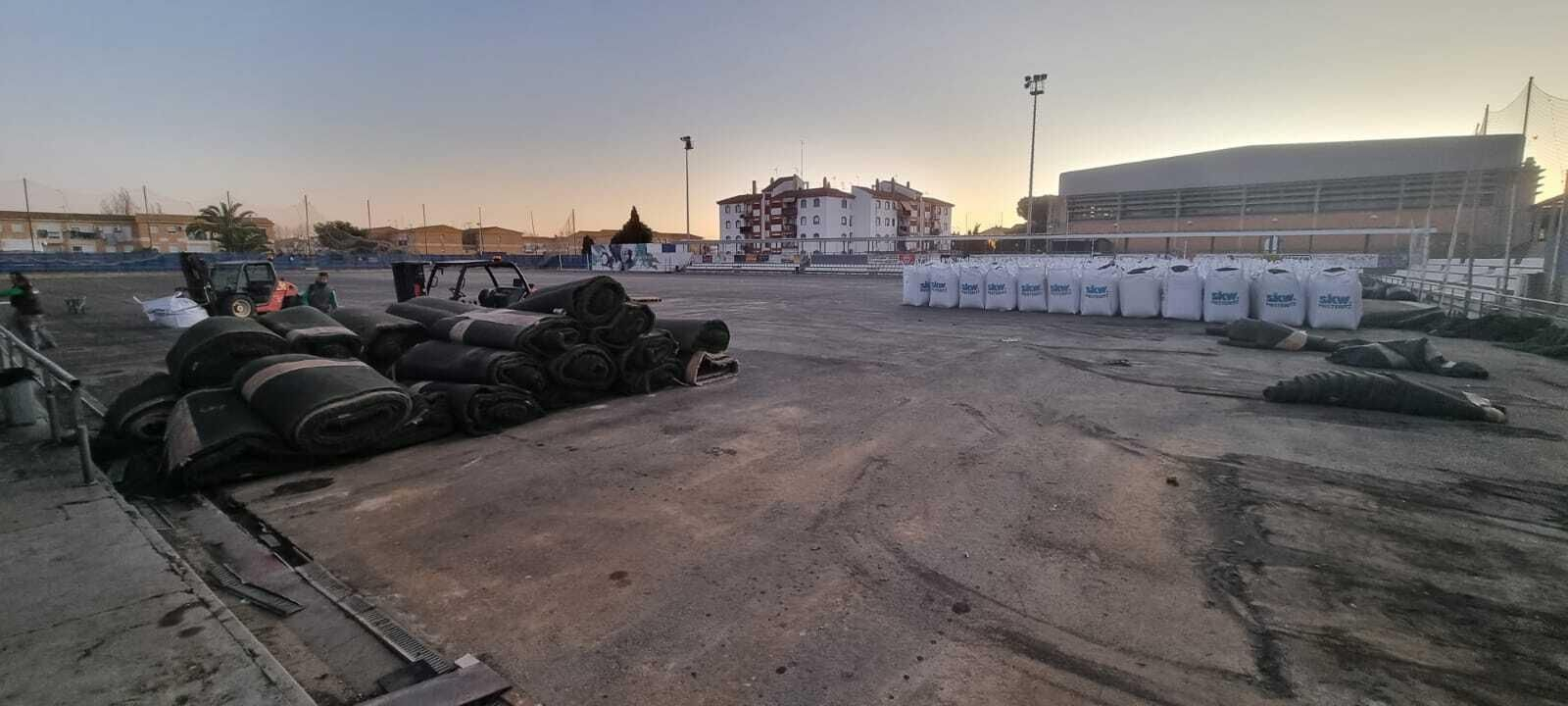 Obras de remodelación del complejo deportivo Alcalde José Hernández Albarracín
