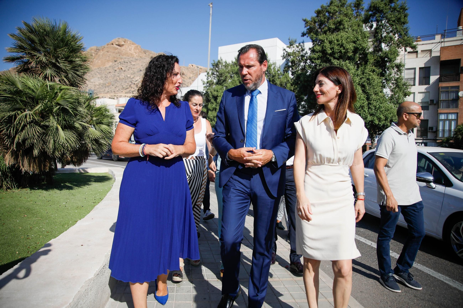 Óscar Puente visita las obras de conexión con el Puerto de Almería.
