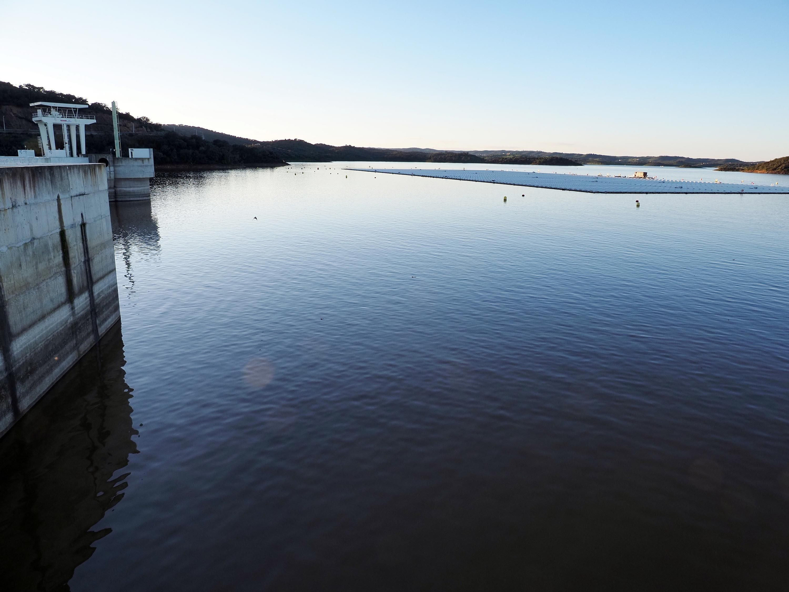 Una imagen reciente de la presa de Alqueva, en la región del Alentejo portugués