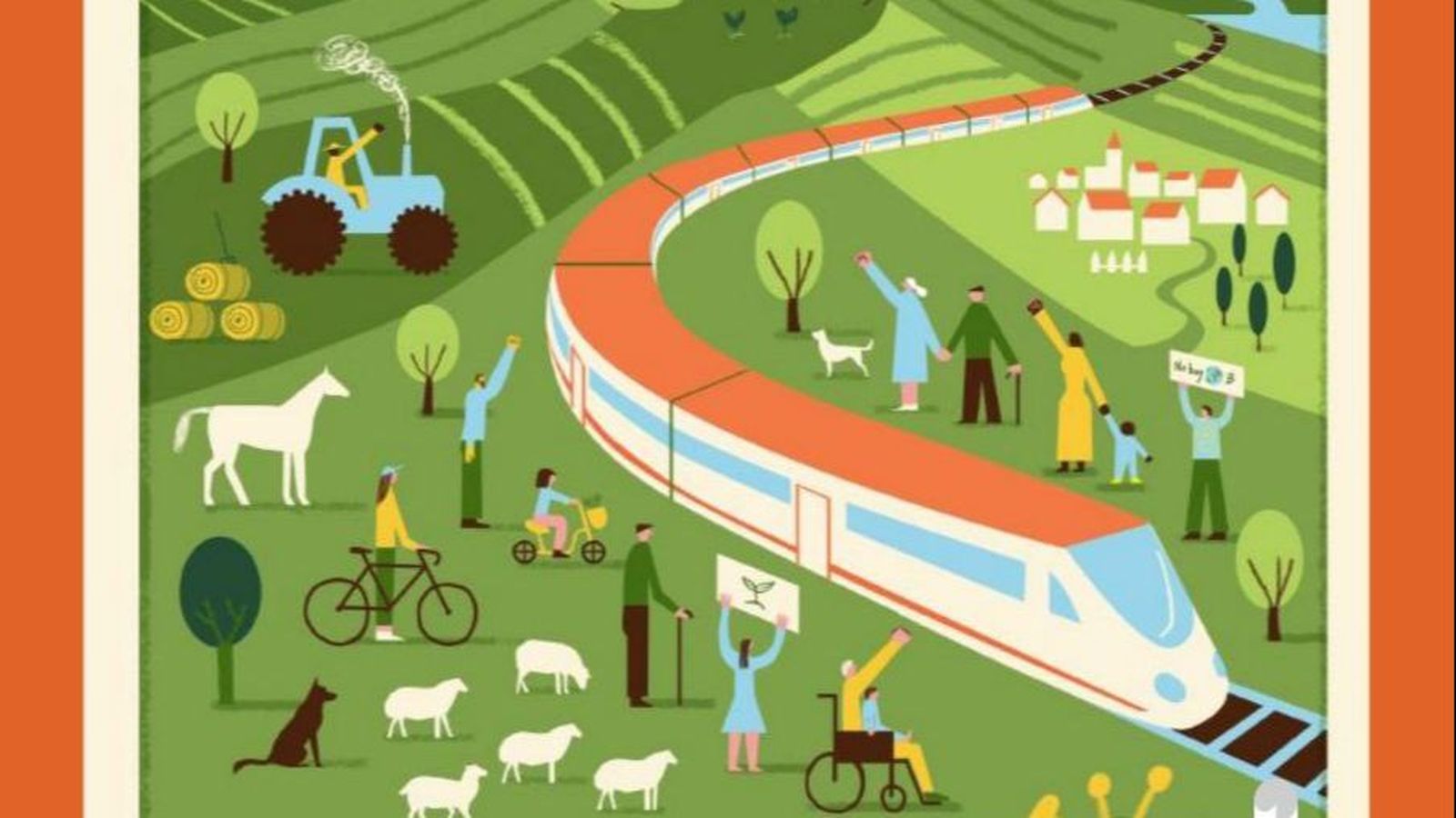 Cartel de la Semana de Lucha por el Tren