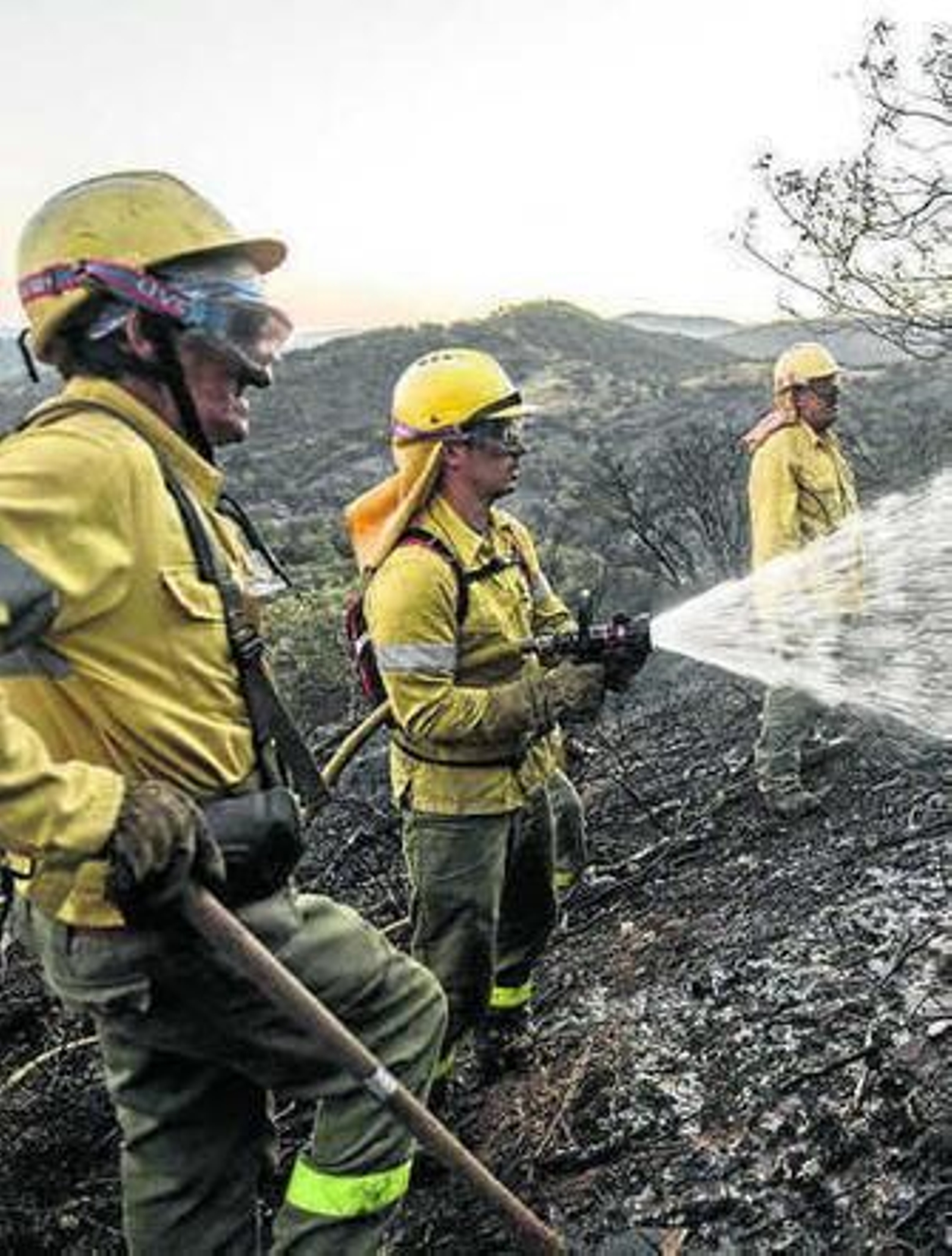 Agentes en el incendio de 2015.