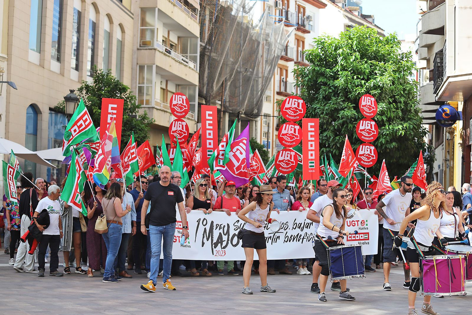 Imágenes de la Manifestación por el Día del Trabajador 2023 en Huelva