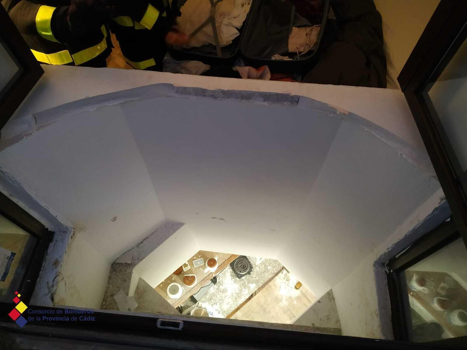 El lugar del accidente en los apartamentos de Bahía Sur.