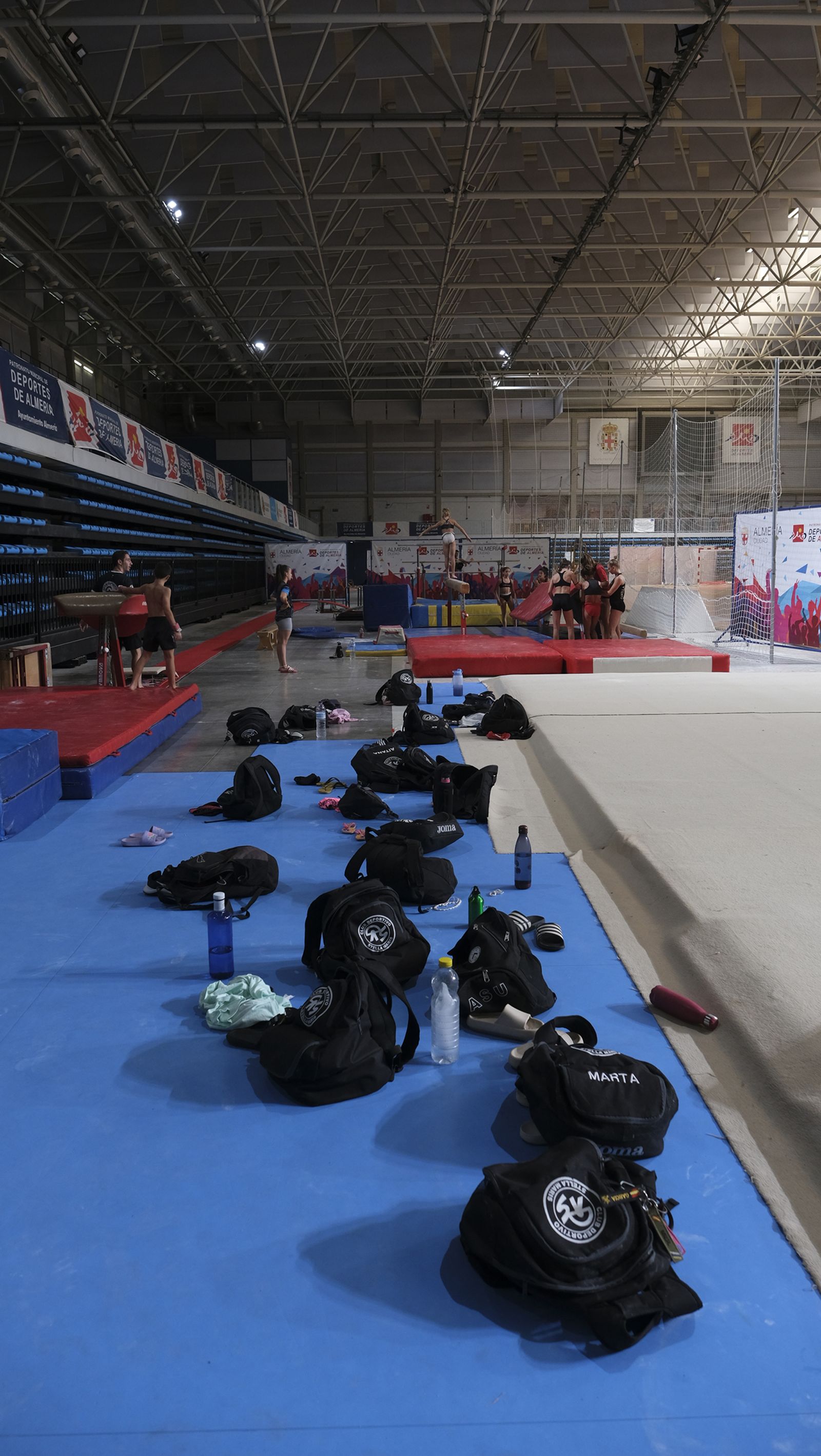 Imágenes de los entrenamientos de los gimnastas almerienses