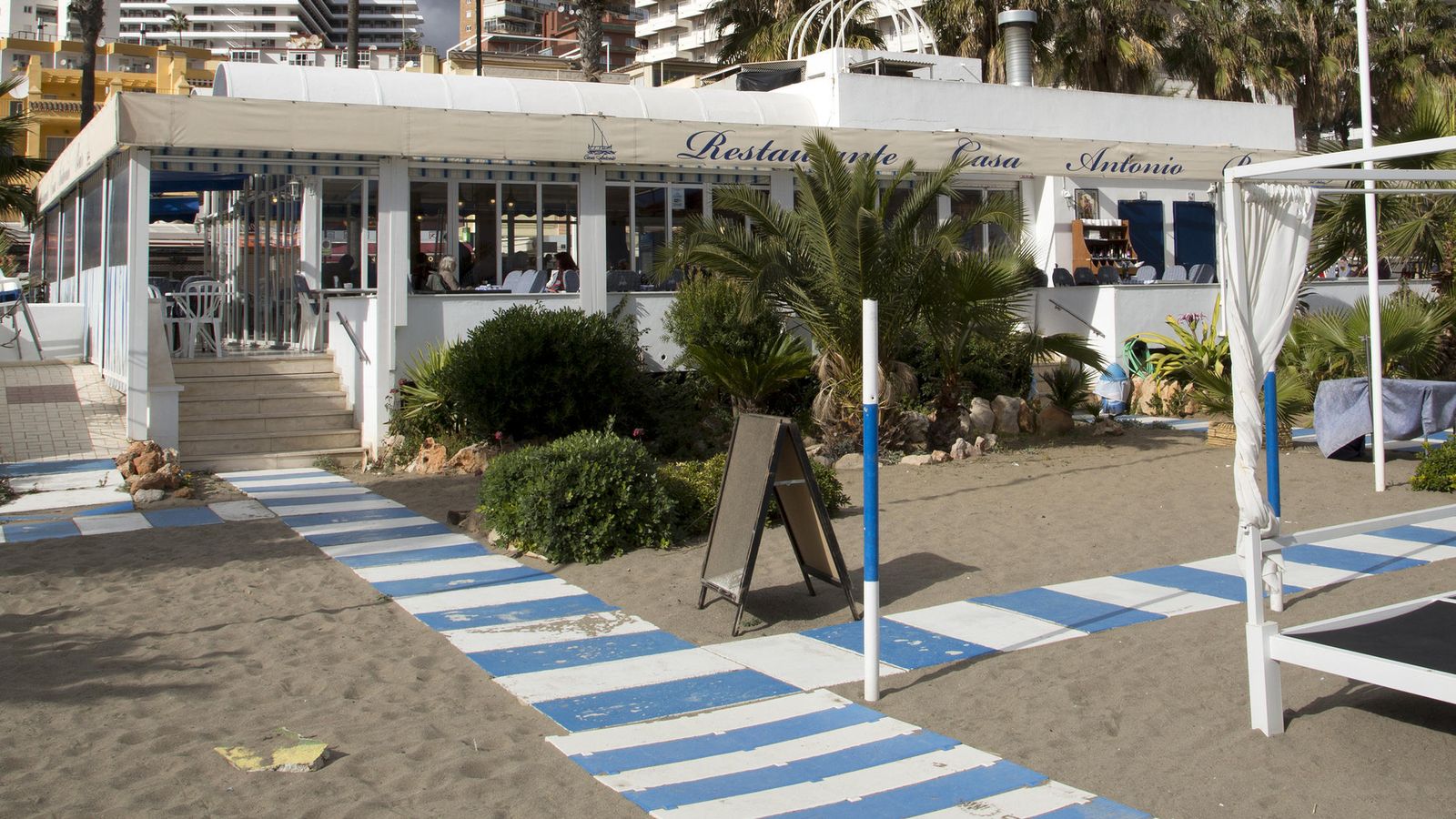 La zona de playa del restaurante Casa Antonio.