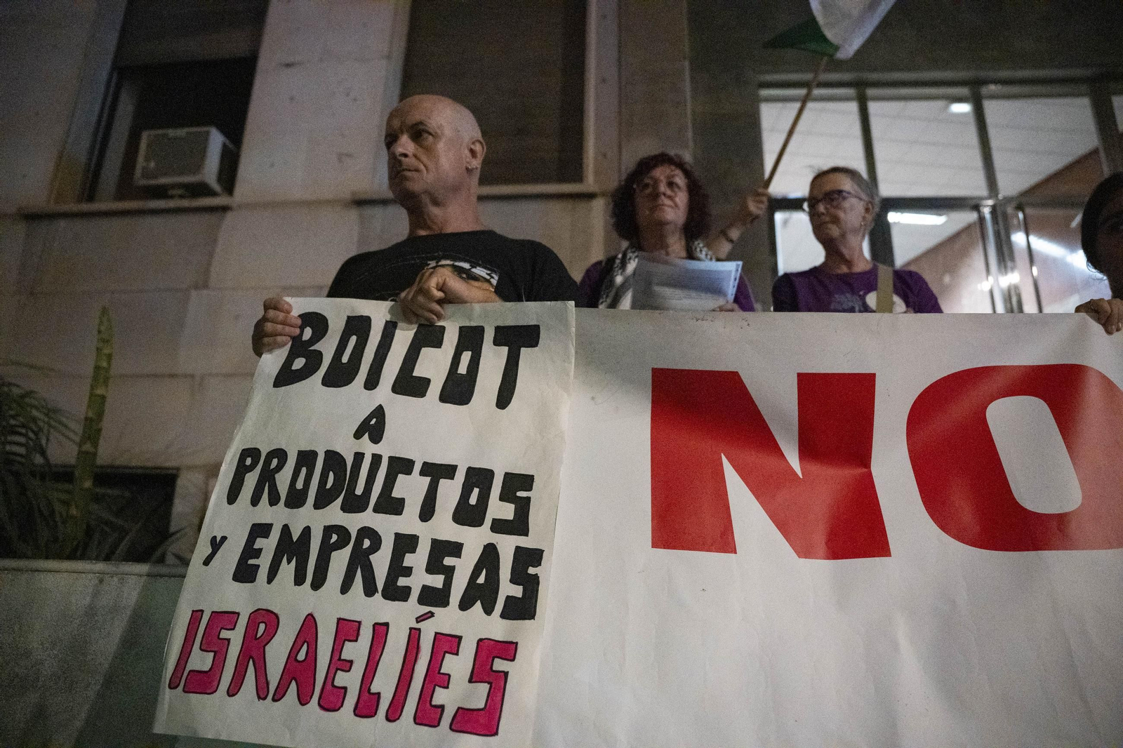 La Plataforma Almería por Palestina se manifiesta por la situación en Gaza, en imágenes