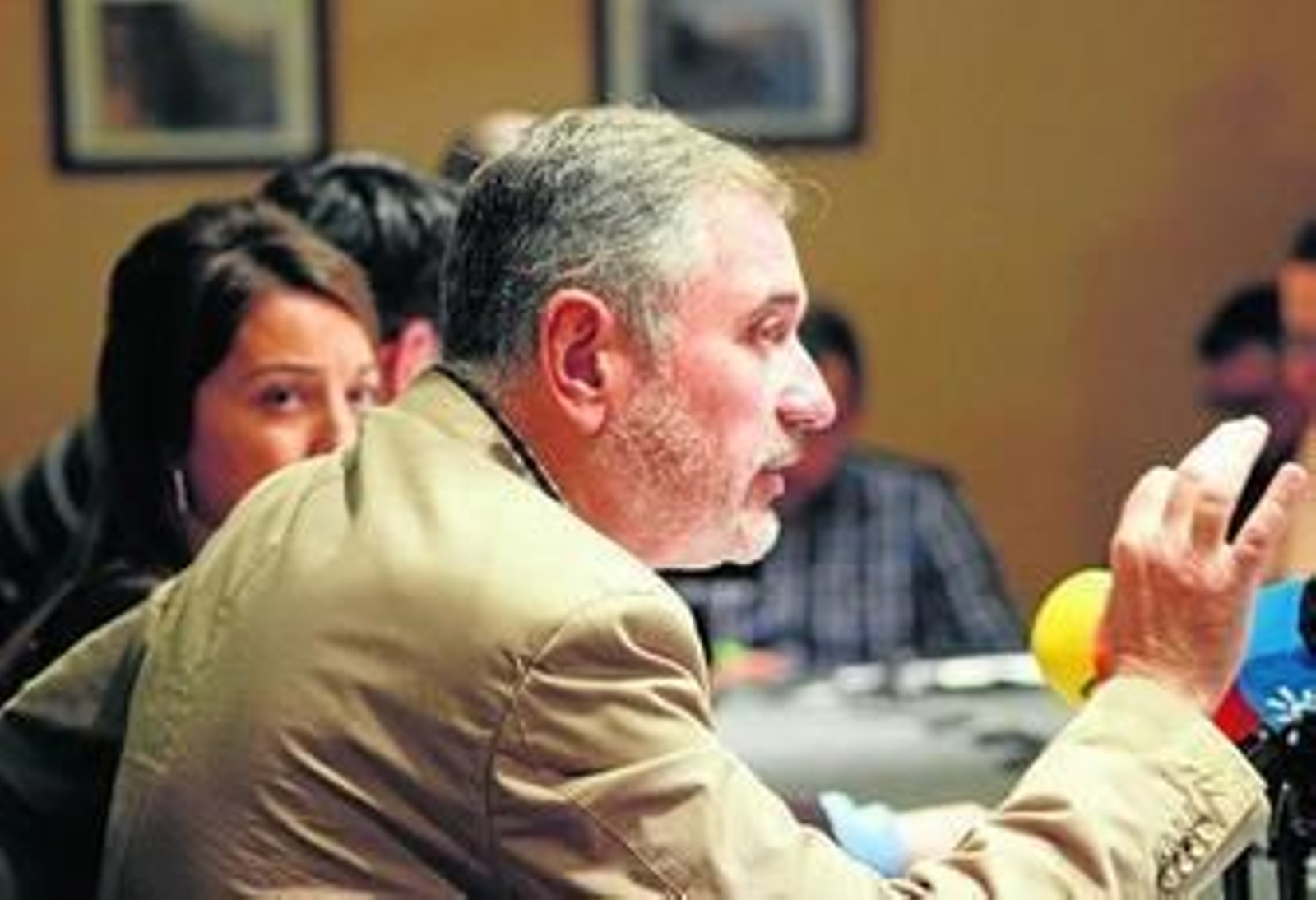 Luis Naranjo durante su intervención ayer en la Delegación del Gobierno en Córdoba.