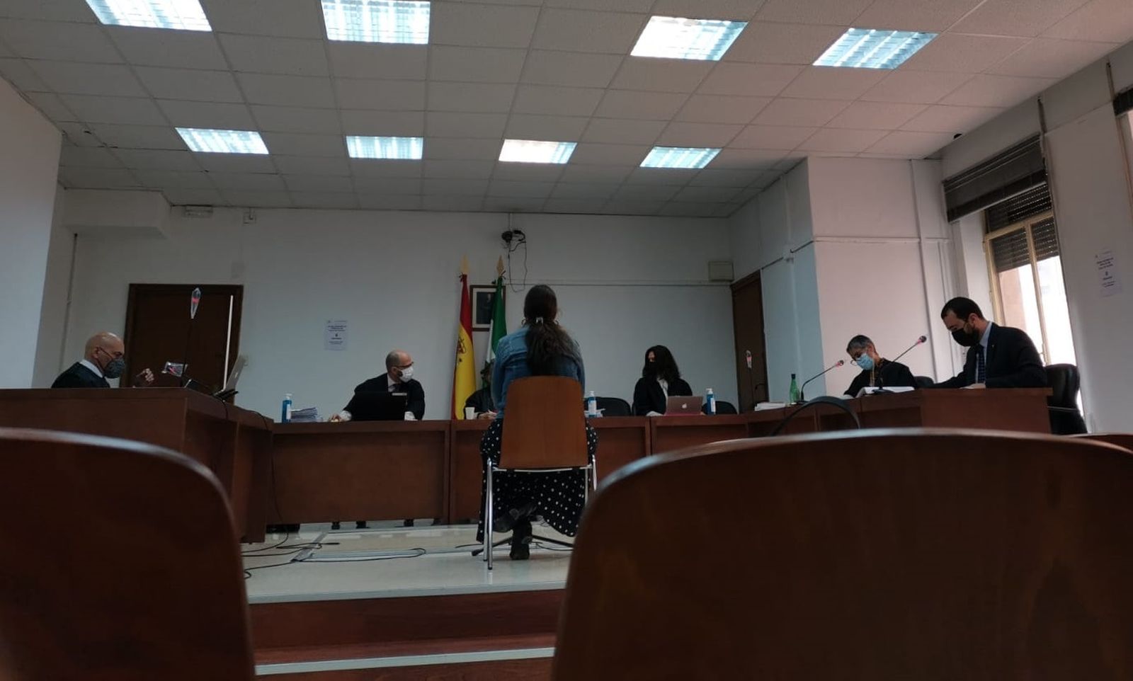 Isabel López ha declarado hoy en los juzgados.