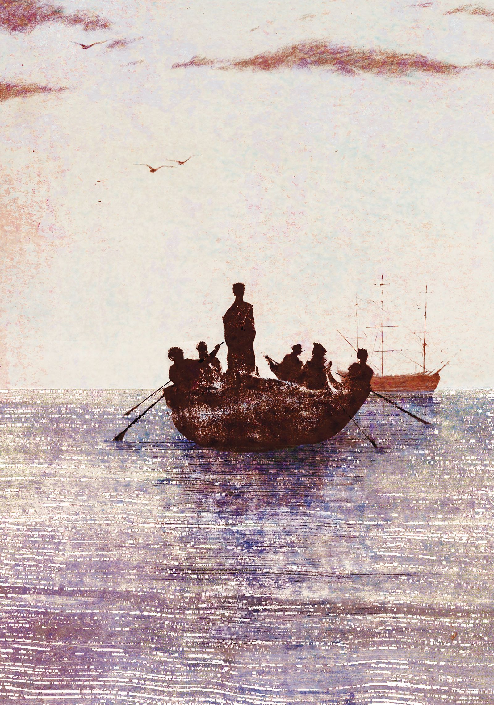 Detalle de la ilustración de Elena Ferrándiz para la edición de 'Benito Cereno' por Nórdica.