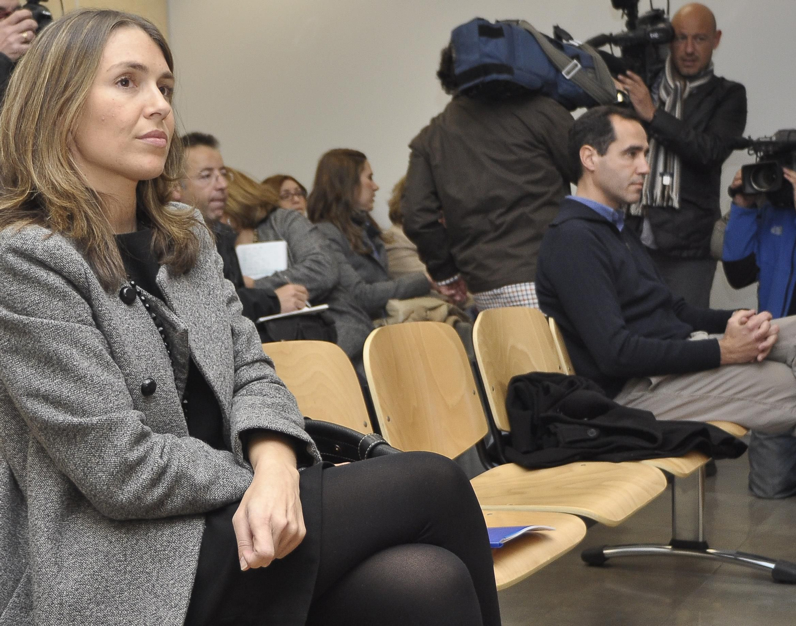 Laura Gómiz y Cristóbal Cantos, en el juicio por el despido, en 2012.