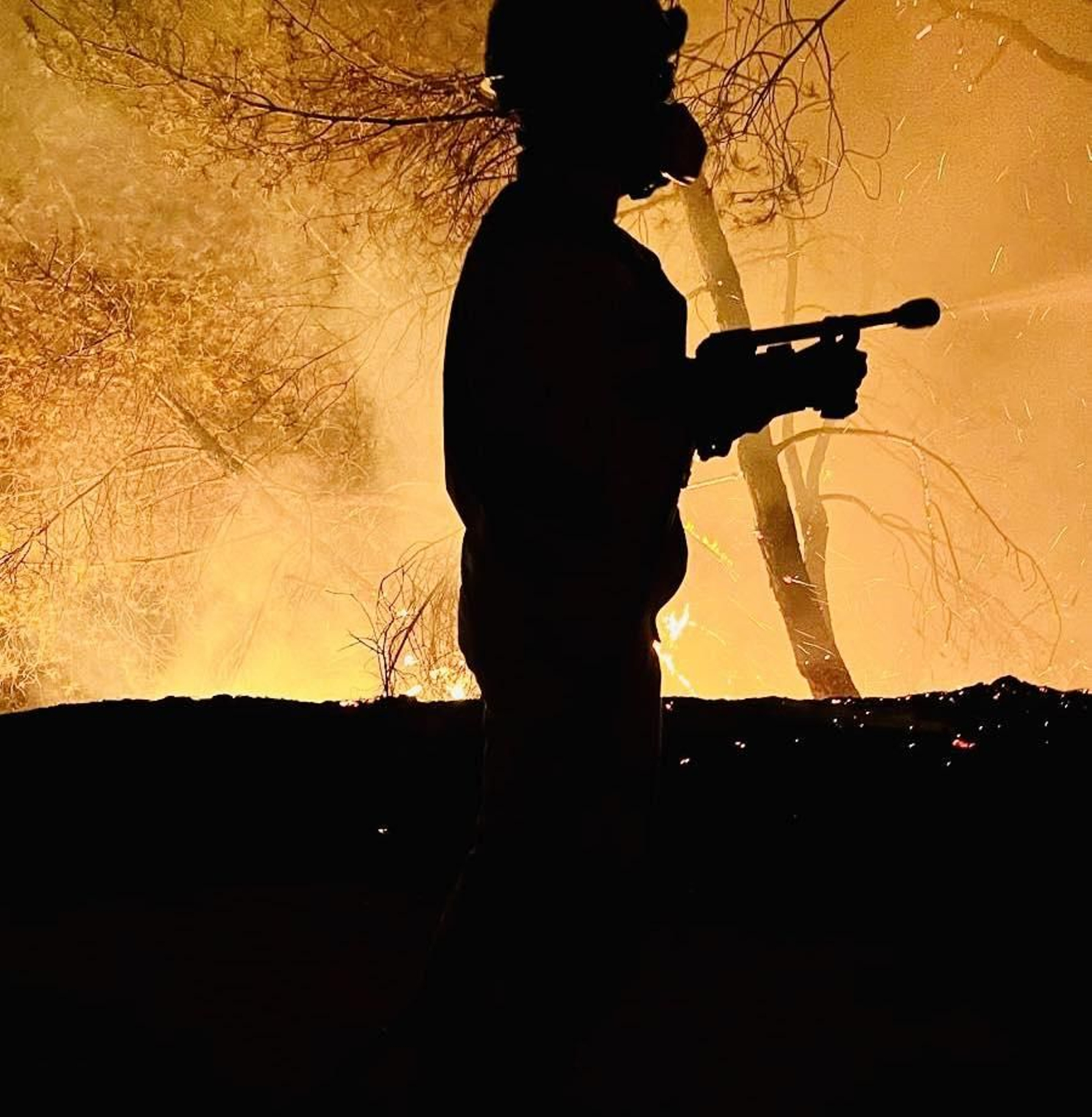 Así es el trabajo de los bomberos y equipos de extinción en el incendio de Andújar, en imágenes