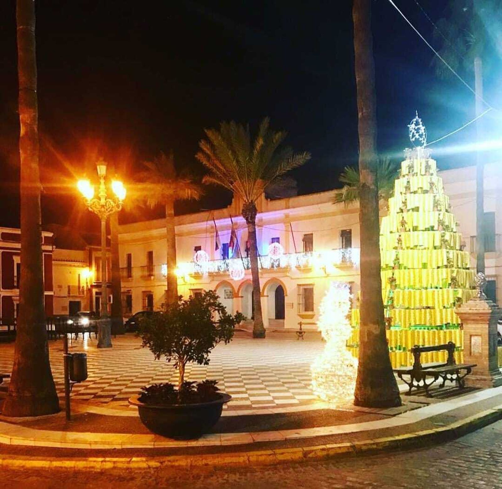 Iluminación navideña en Trebujena, en una imagen de archivo.