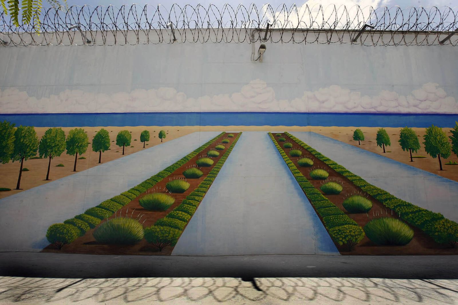 Mural del complejo penitenciario de Puerto III.