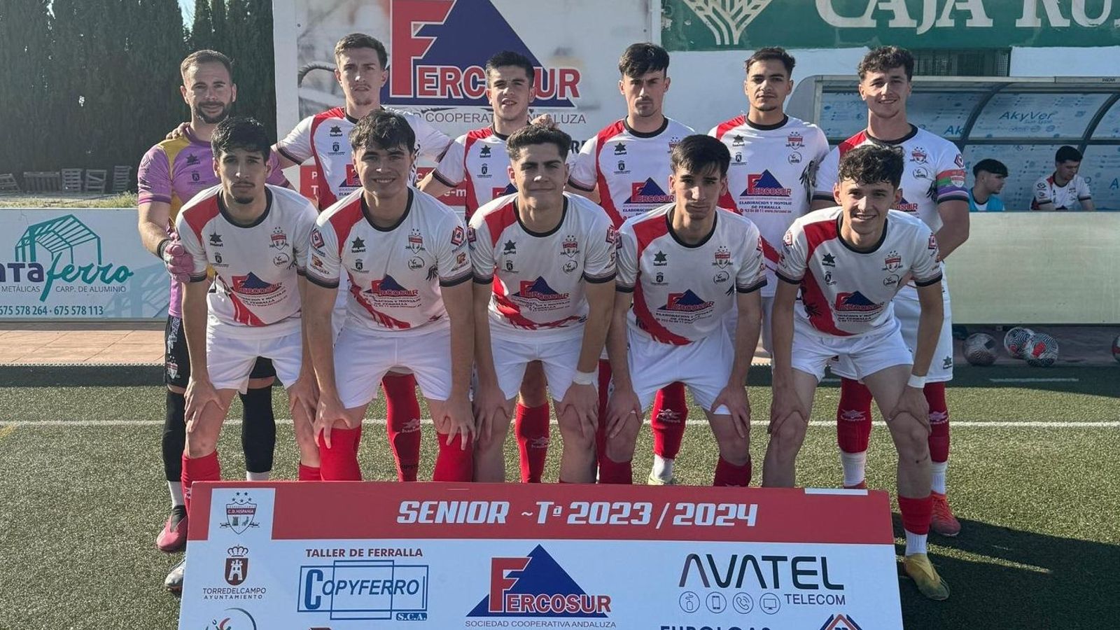 Once inicial del CD Hispania en el partido de ida de semifinales.
