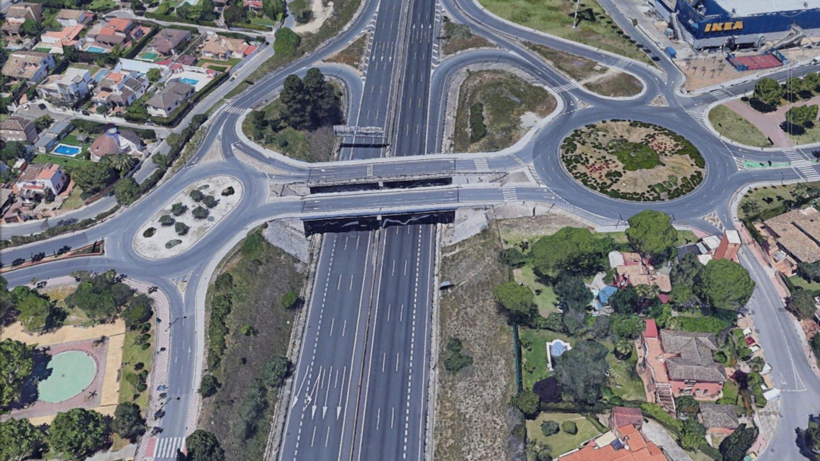 Rotonda actual entre Tomares y Castilleja