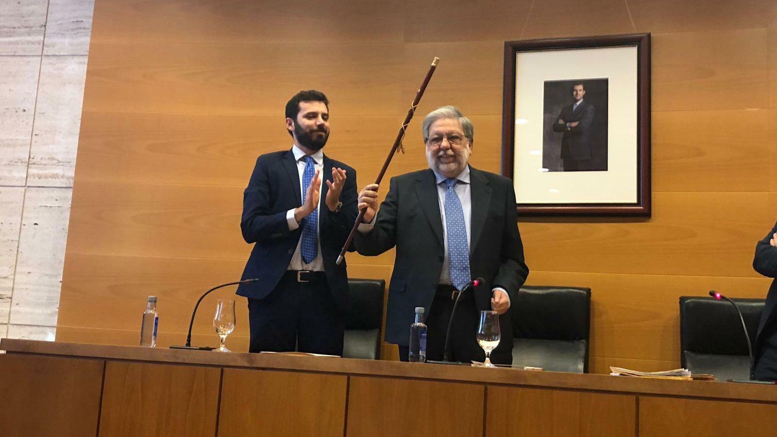 Francisco Toscano tras recibir de nuevo el bastón de mando en Dos Hermanas.