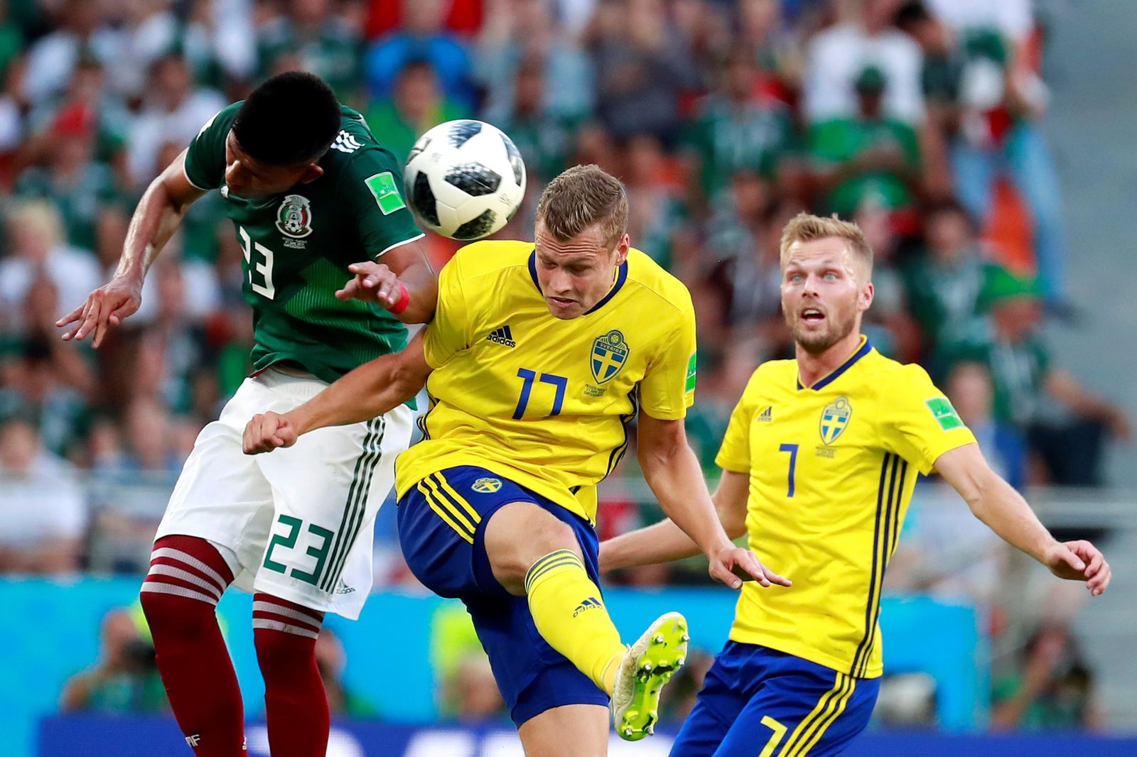 Las imágenes del México-Suecia