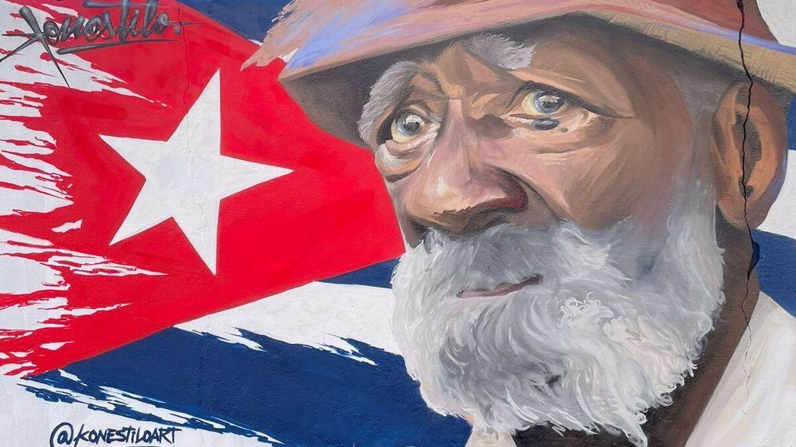 'Patria y vida', del artista urbano Konestilo