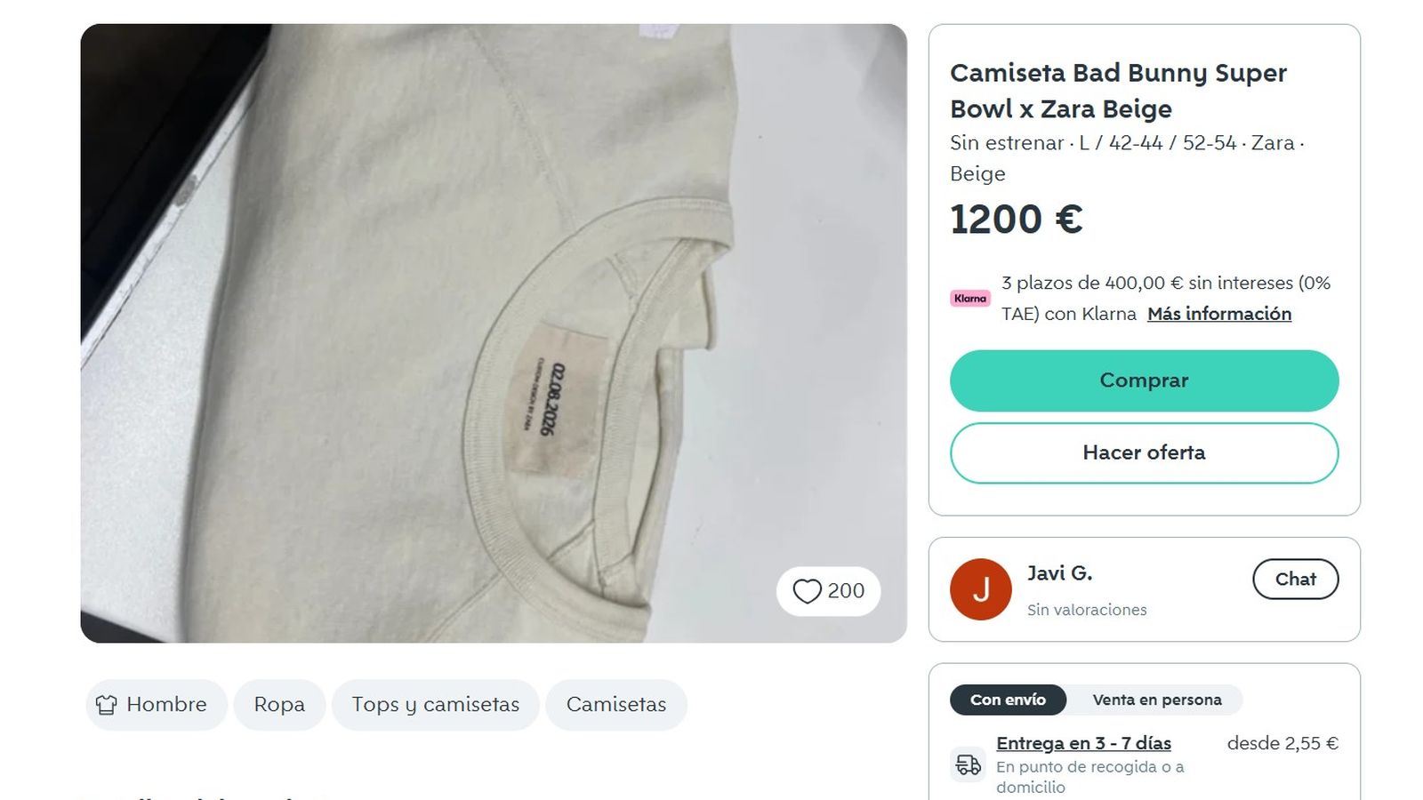 Camiseta de Bad Bunny a la venta