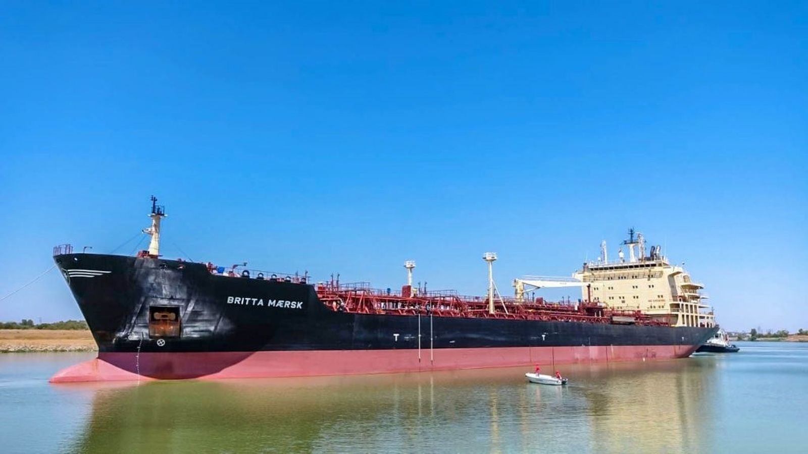 El buque Britta Maerks que ha operado en el Puerto de Sevilla.