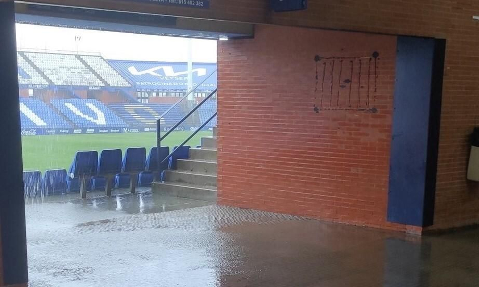 Estragos del temporal en el Nuevo Colombino.