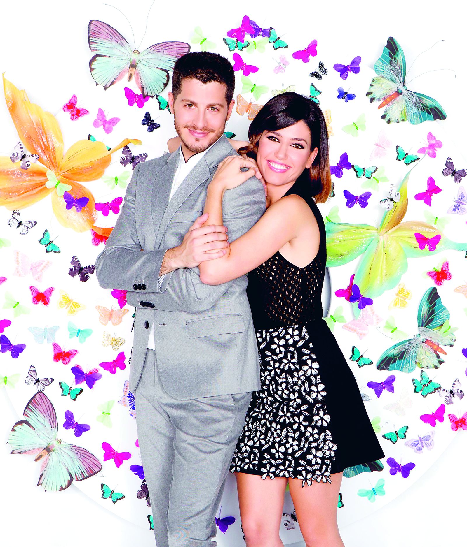 Nando Escribano y Nuria Marín, conductores de 'Cazamariposas'.