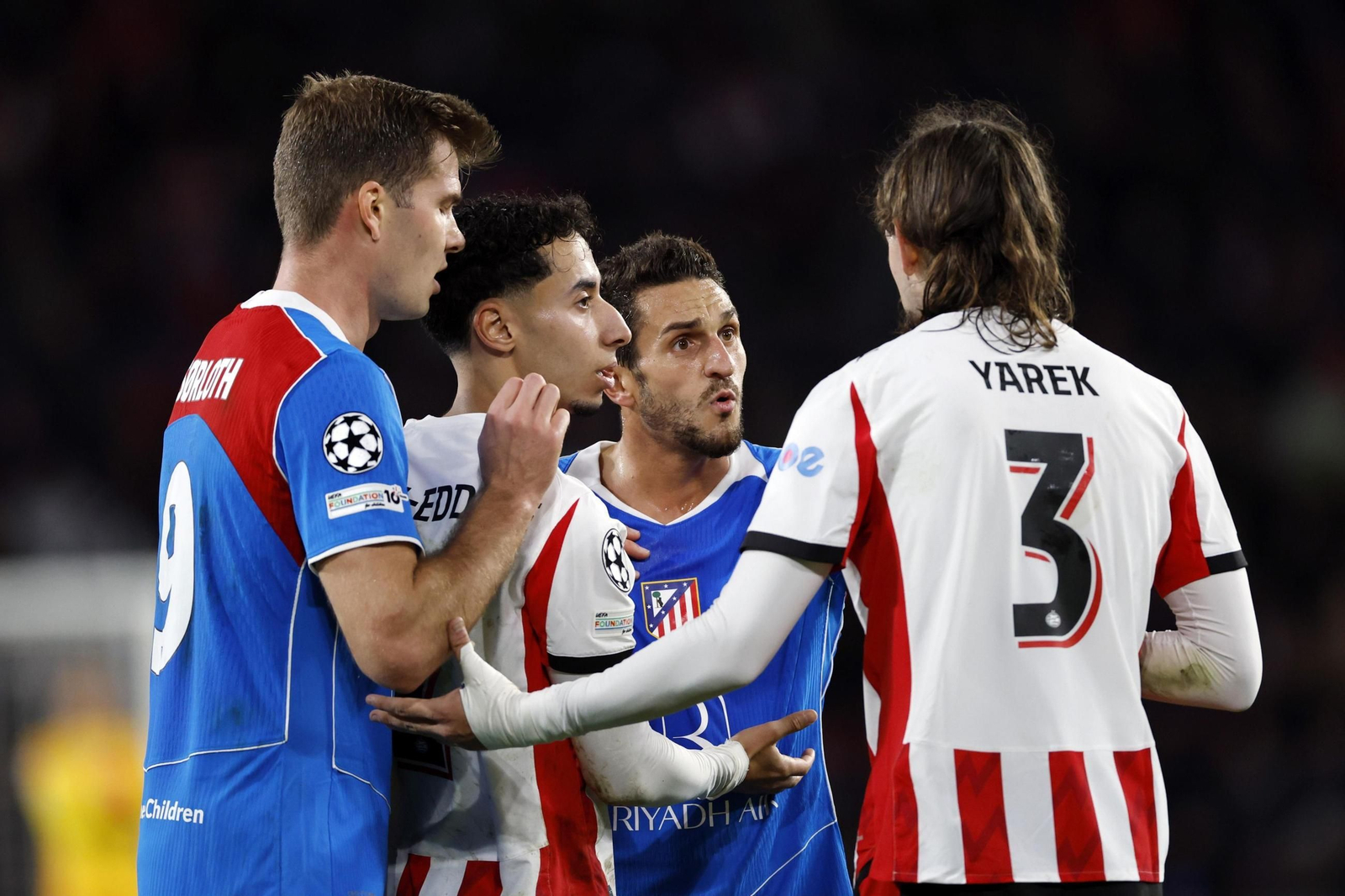 Las imágenes del PSV Eindhoven-Atlético de Madrid