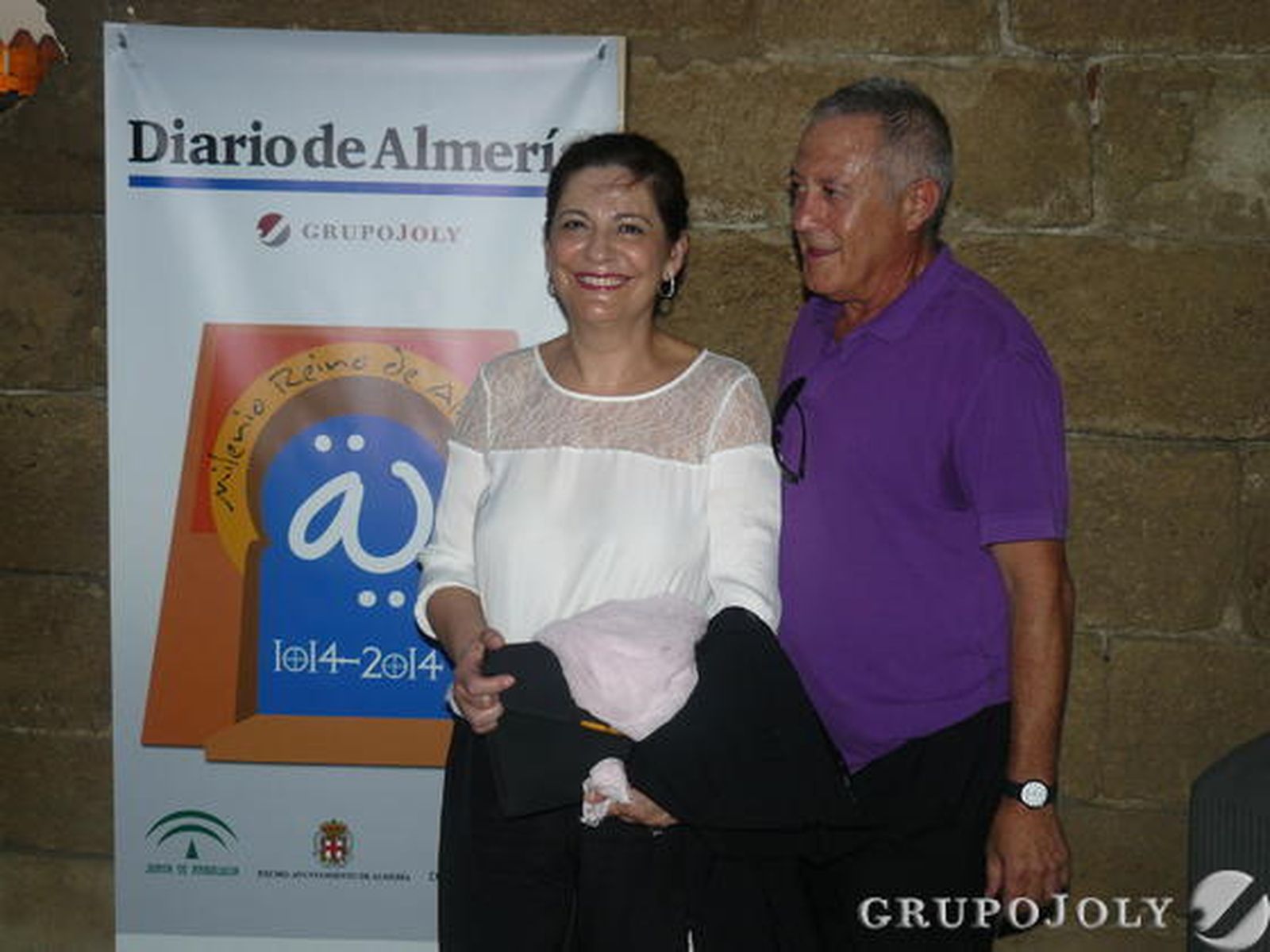 Rosa Vílchez y Bartolomé en una noche en que se recordó la historia de la ciudad de Almería./ Rafael González y Ricardo García