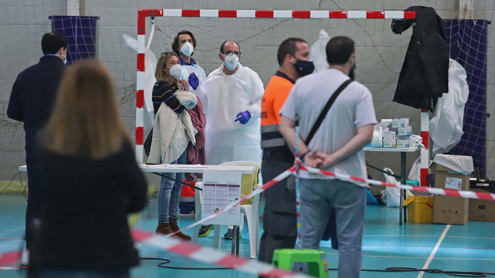 Vacunación de profesores en Algeciras